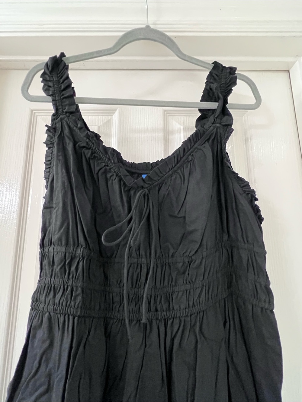 Old Navy Black Ruffle Strap Dress - Picture 2 of 4